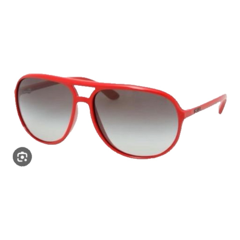 Prada Red Aviator Sunglasses Gray Gradient Lenses
